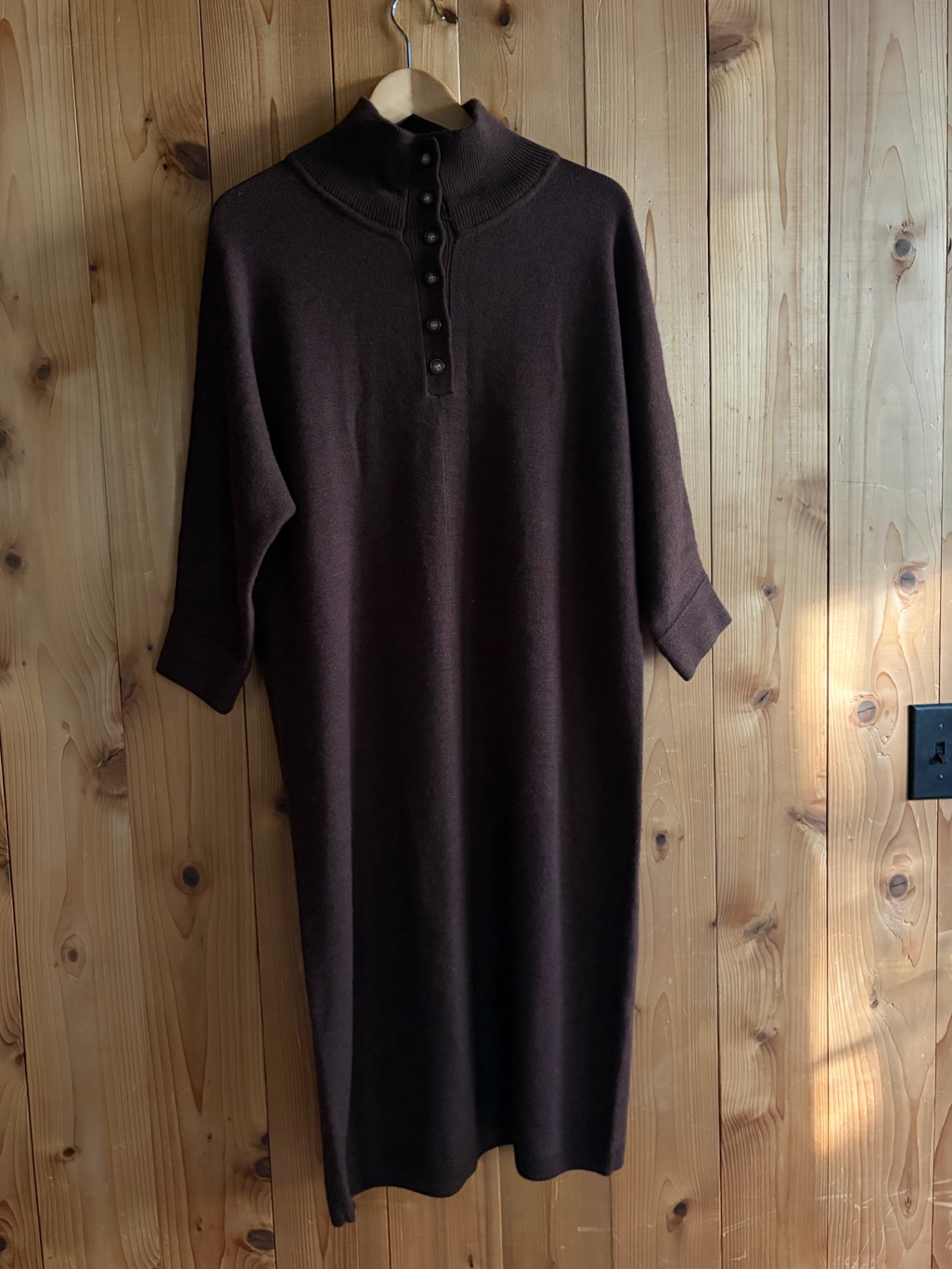 Poetry 1/4 Button-Neck Dress Merino Wool